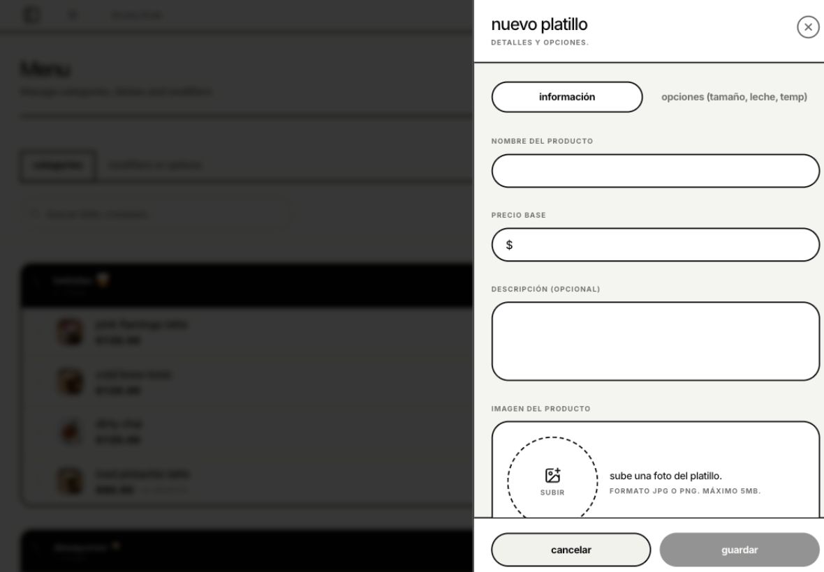build your menu